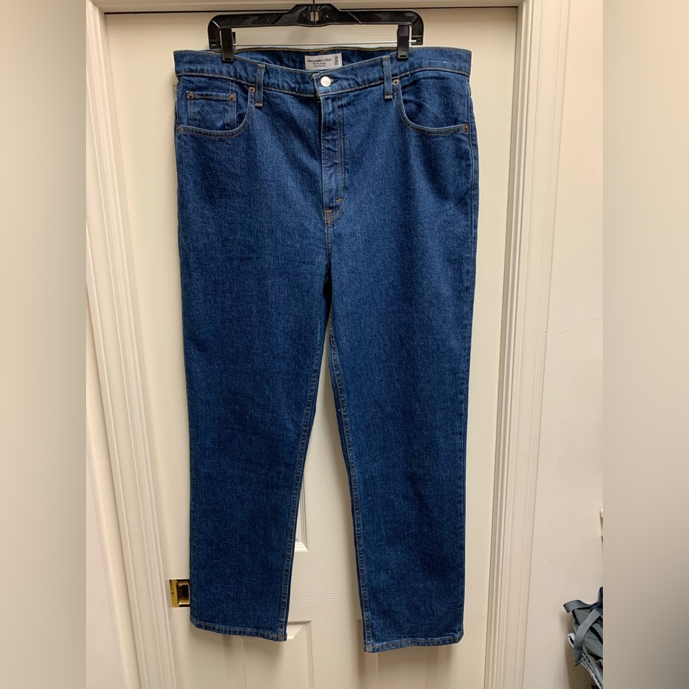 Women’s Abercrombie & Fitch 90s Straight Ultra High Rise Denim Jeans Sz 33/16 R